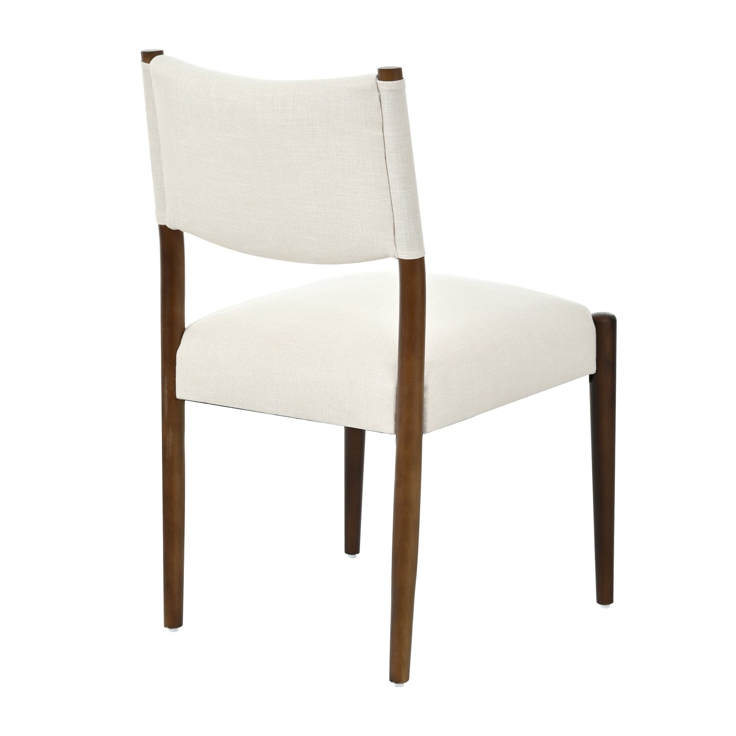 Modern Dining Chair with Thick Seat Cushion and Solid Wood Legs, Set of 2