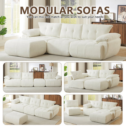 115'' Large Modern 3-Seater Sofa
