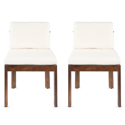 Acacia Wood Outdoor Dining Chair (Set of 2)