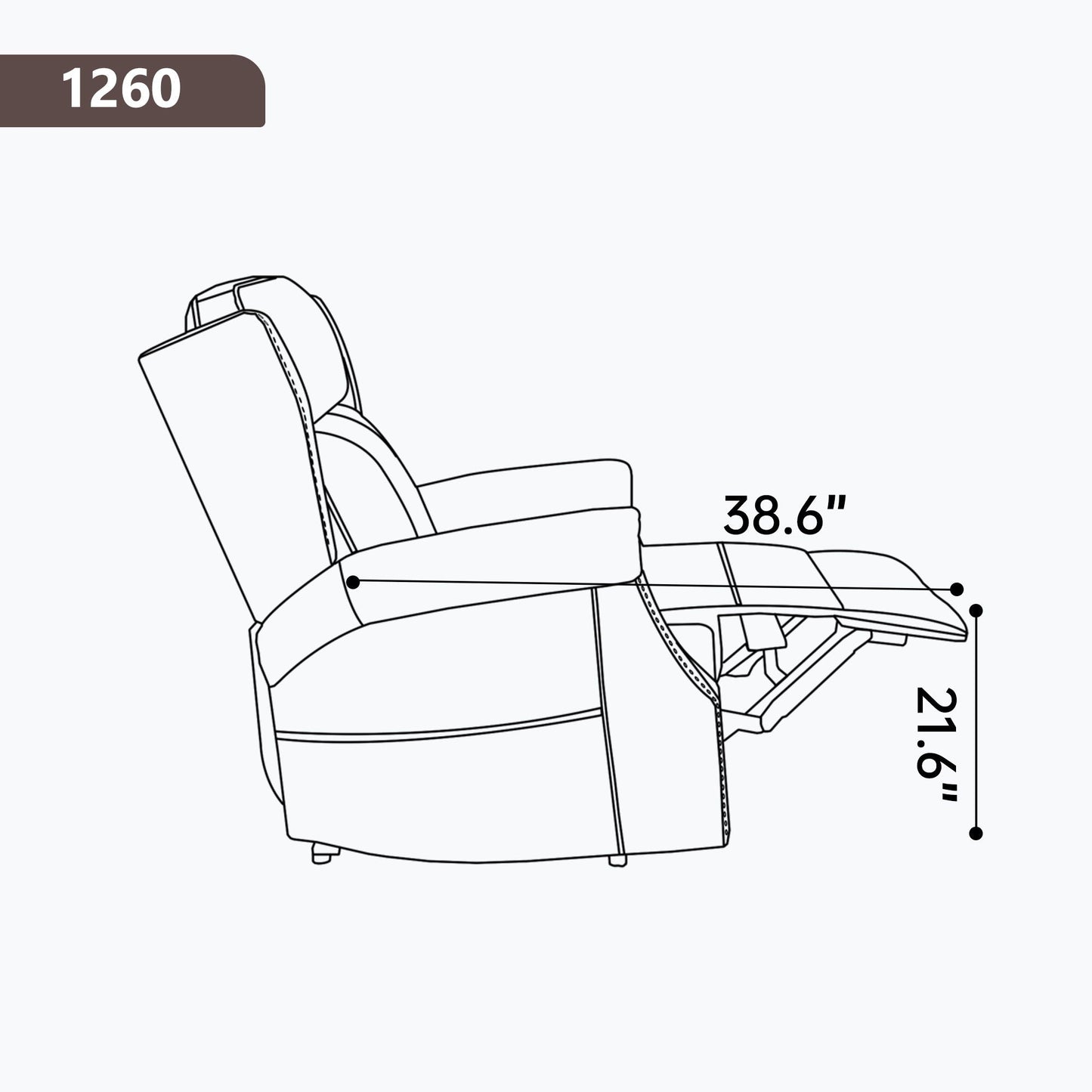 Manual Recliner Chair  With Heavy Duty Motion Mechanism, 8 Vibrating Nodes And 3 Massage Modes For Living Room