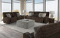 Zen - Power Reclining Console Loveseat With CR3 Heat/Massage/Zero Gravity - Chocolate