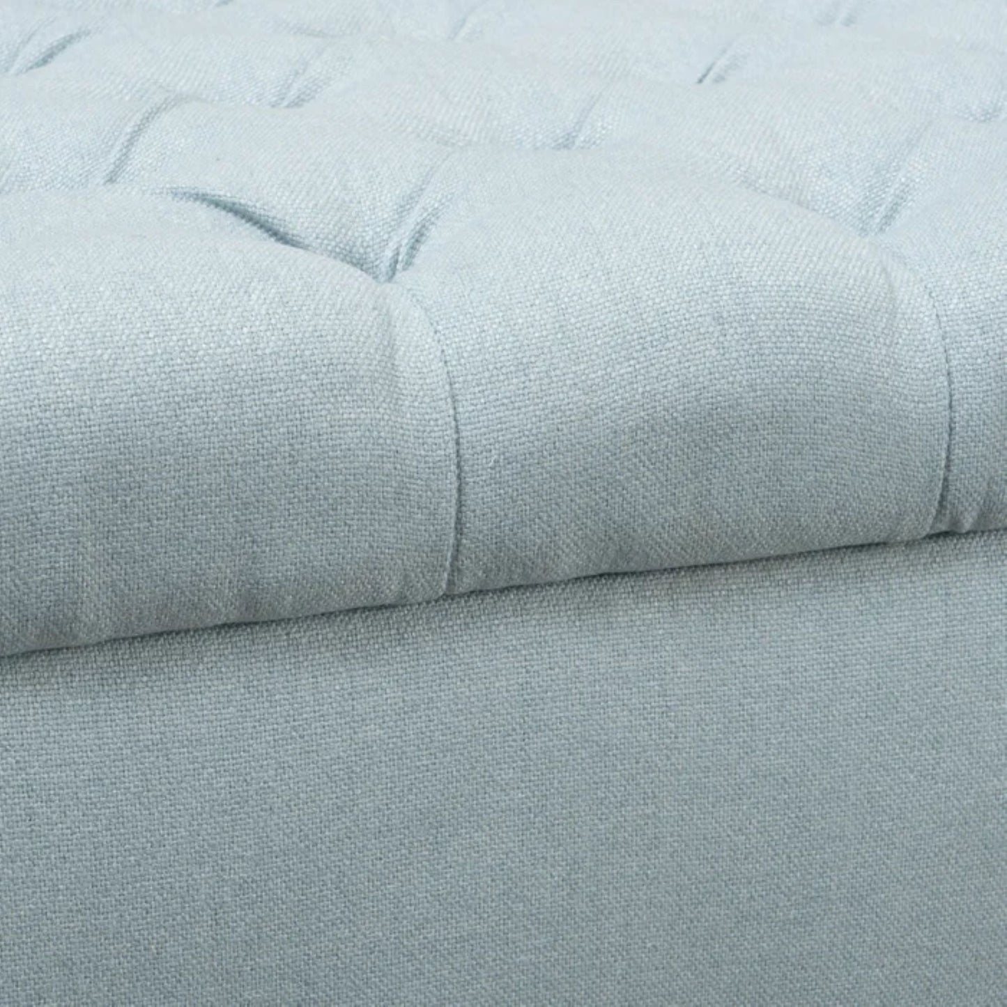 Hayes Contemporary Armed Storage Bench with Rolled Arms and Button Tufting