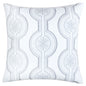 Holiday Throw Pillow With Snowflake Embroidery