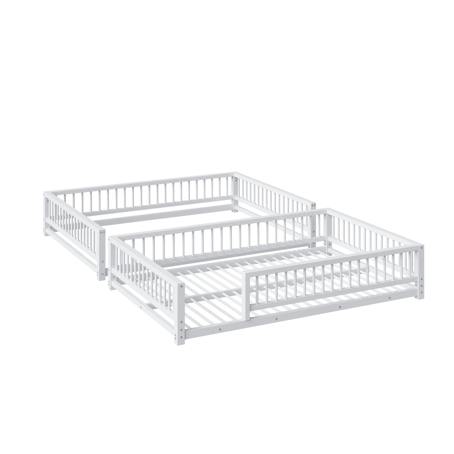 Bunk Bed With Ladder And Safety Guardrails
