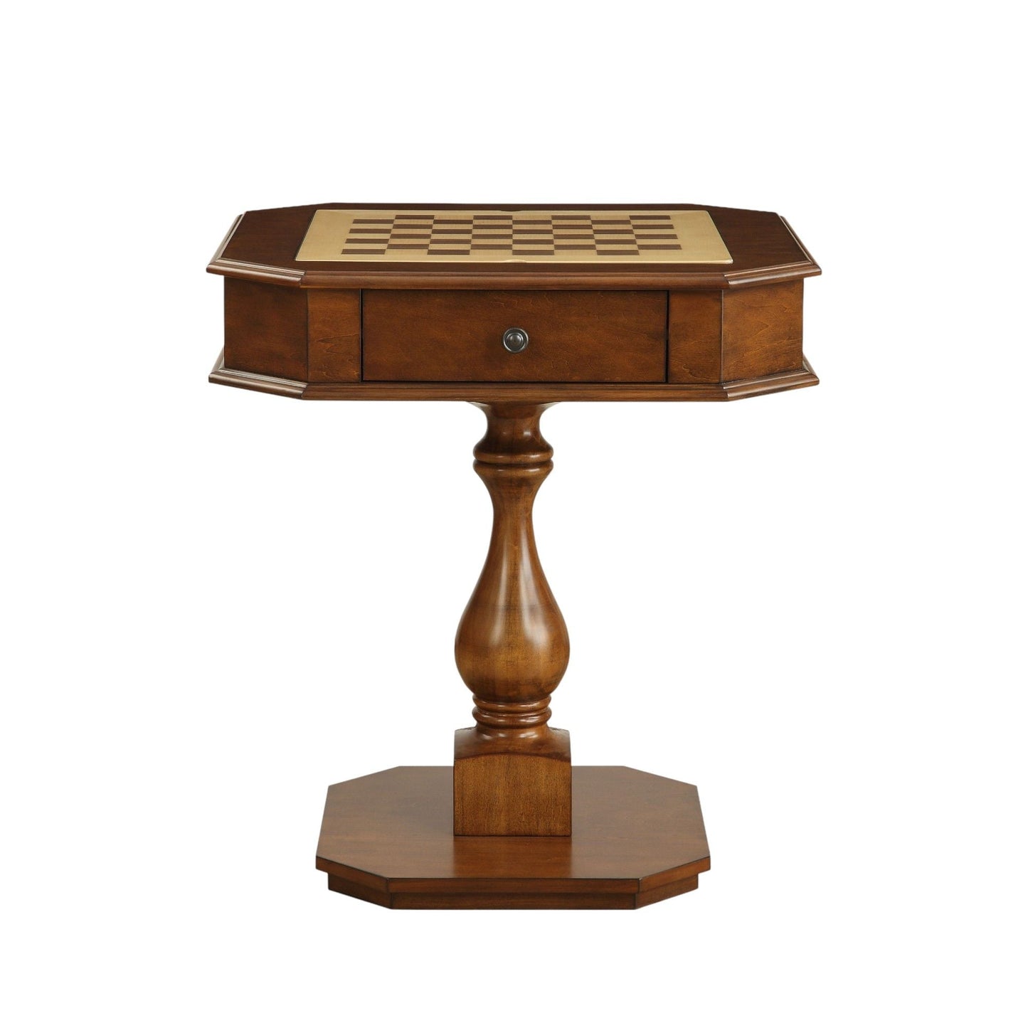 Bishop - Reversible Chess Checker Game Table With Game Tray (Chess Figures Not Included)