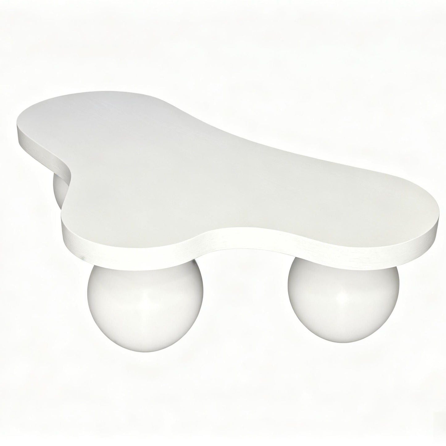 Cloud Shaped Coffee Table With 3 Ball Legs For Living Room