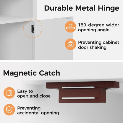 Farmhouse Nightstand, Charging Station & Storage