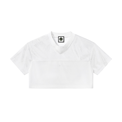 Loki & Ivy Women’s Cropped Paneled V-Neck Jersey