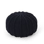 Bordeaux Knitted Round Pouf Ottoman And Floor Cushion