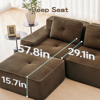 Modular Deep-Seat Sofa Set