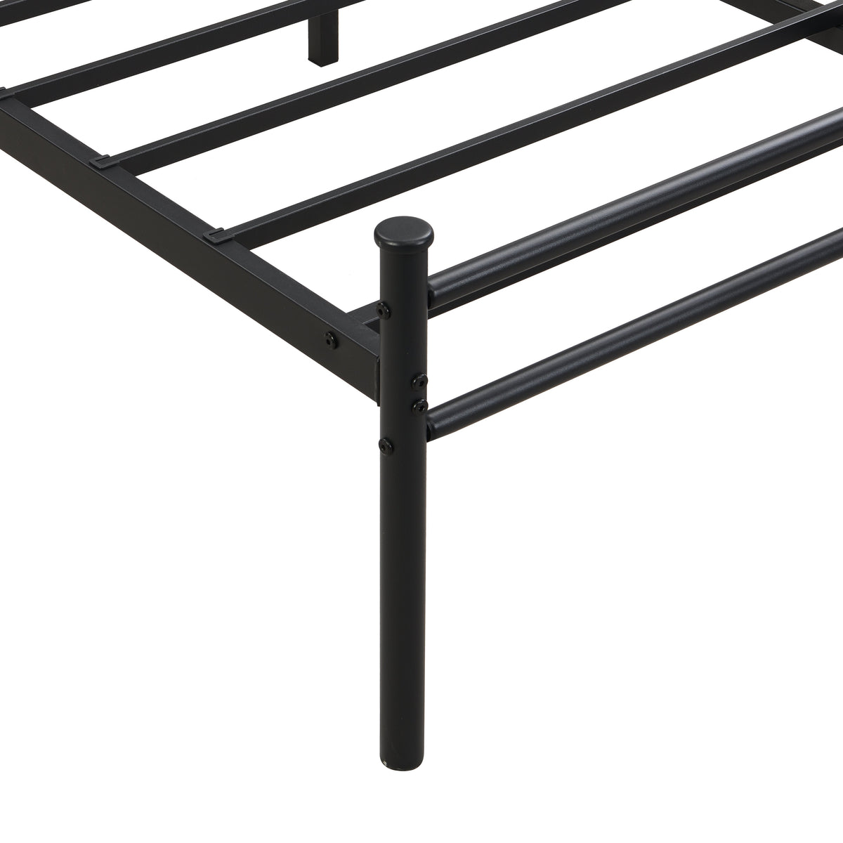 California King Bed Frame - Stylish Design with Wood Panel Headboard