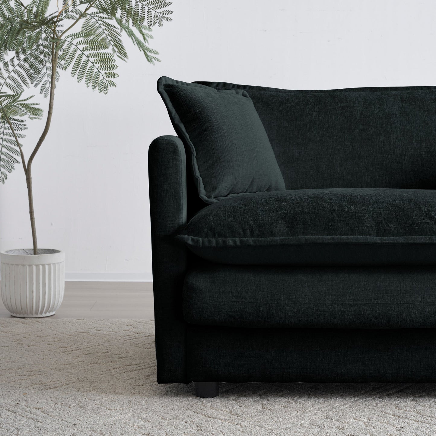Comfy Deep Single Seat Sofa Upholstered Reading Armchair