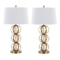 Linx - Contemporary Table Lamp (Set of 2) - Gold / White