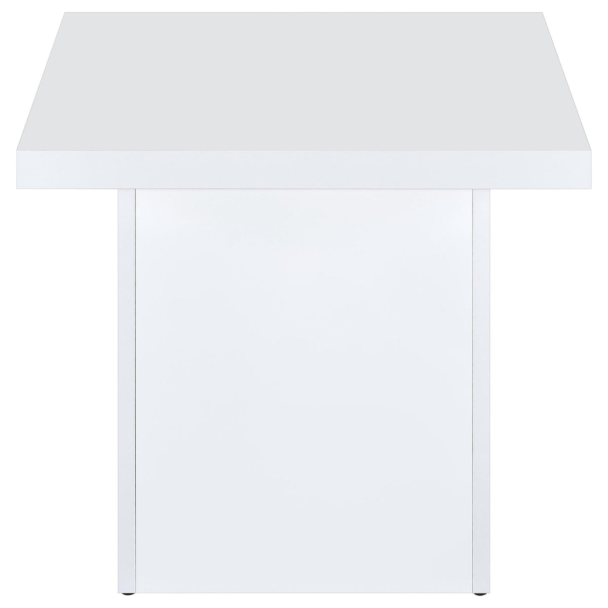 Devar 3-piece Square Coffee End Table Set White High Gloss