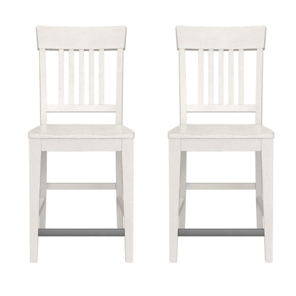 Slat Back Counter Stools (Set of 2) - White