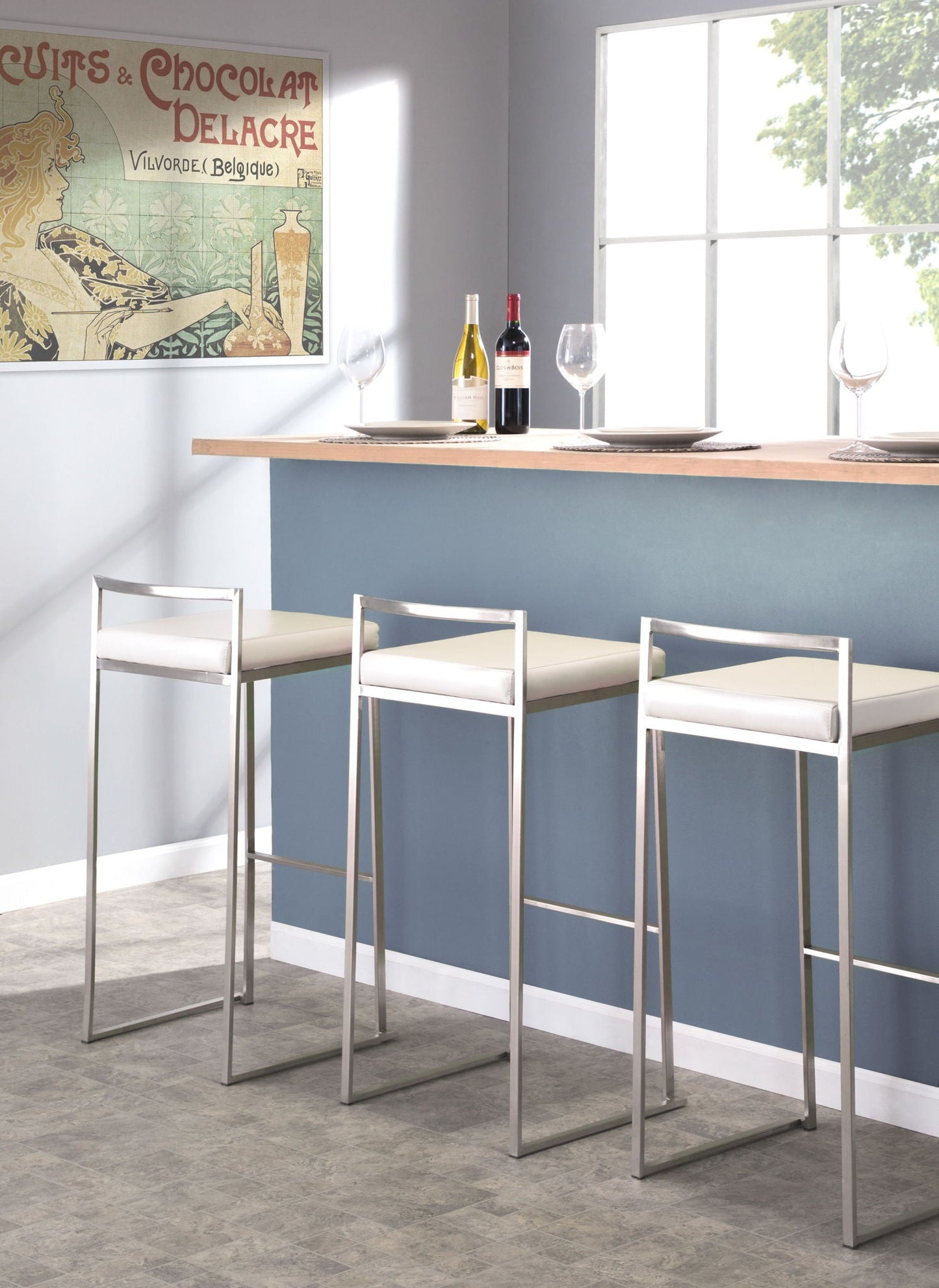 Fuji - Contemporary Stackable Design Barstool