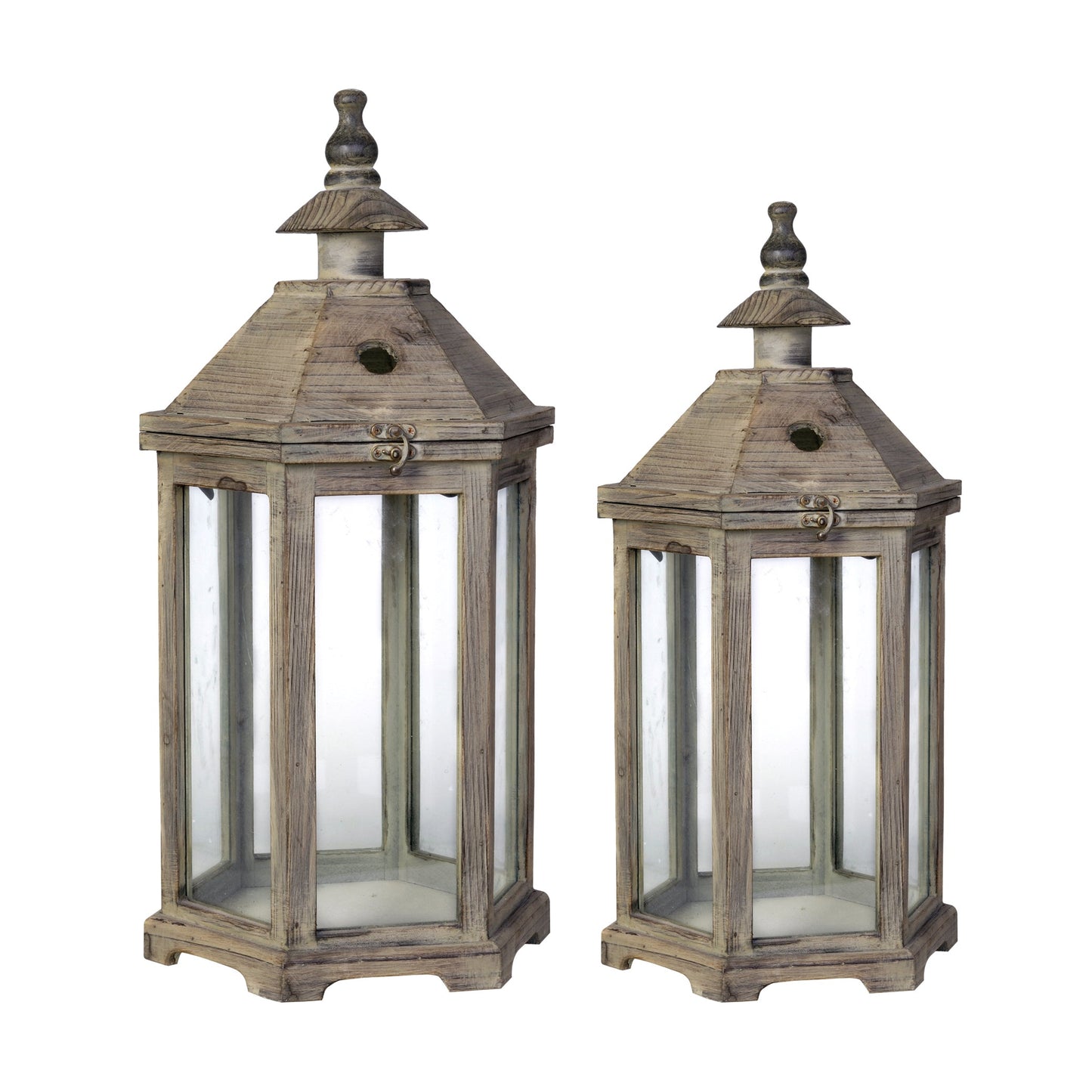 S/2 Graca Polygon Temple Garden Lanterns