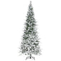 HOMCOM 9' Unlit Snow Flocked Pine Artificial Christmas Tree