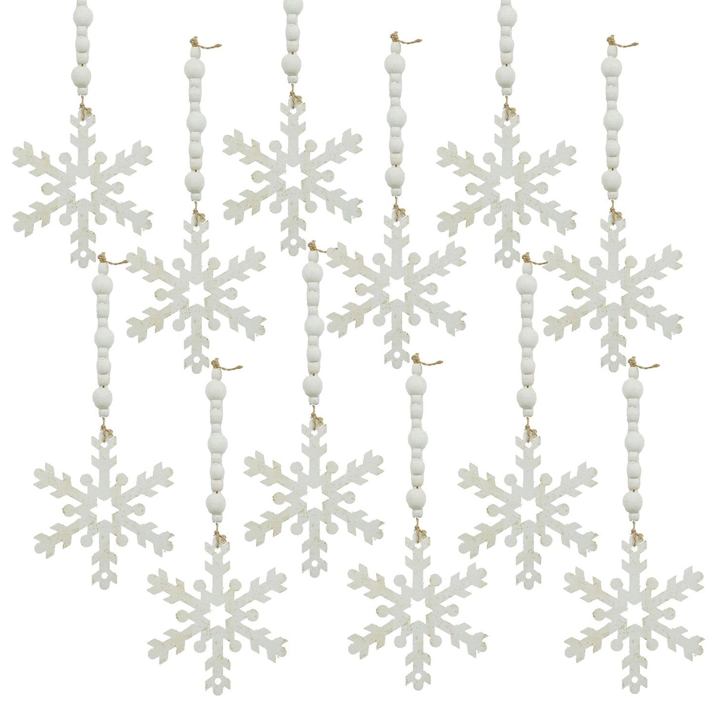 9.8x4.7" Snowflake Ornament Set of 12