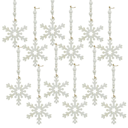 9.8x4.7" Snowflake Ornament Set of 12