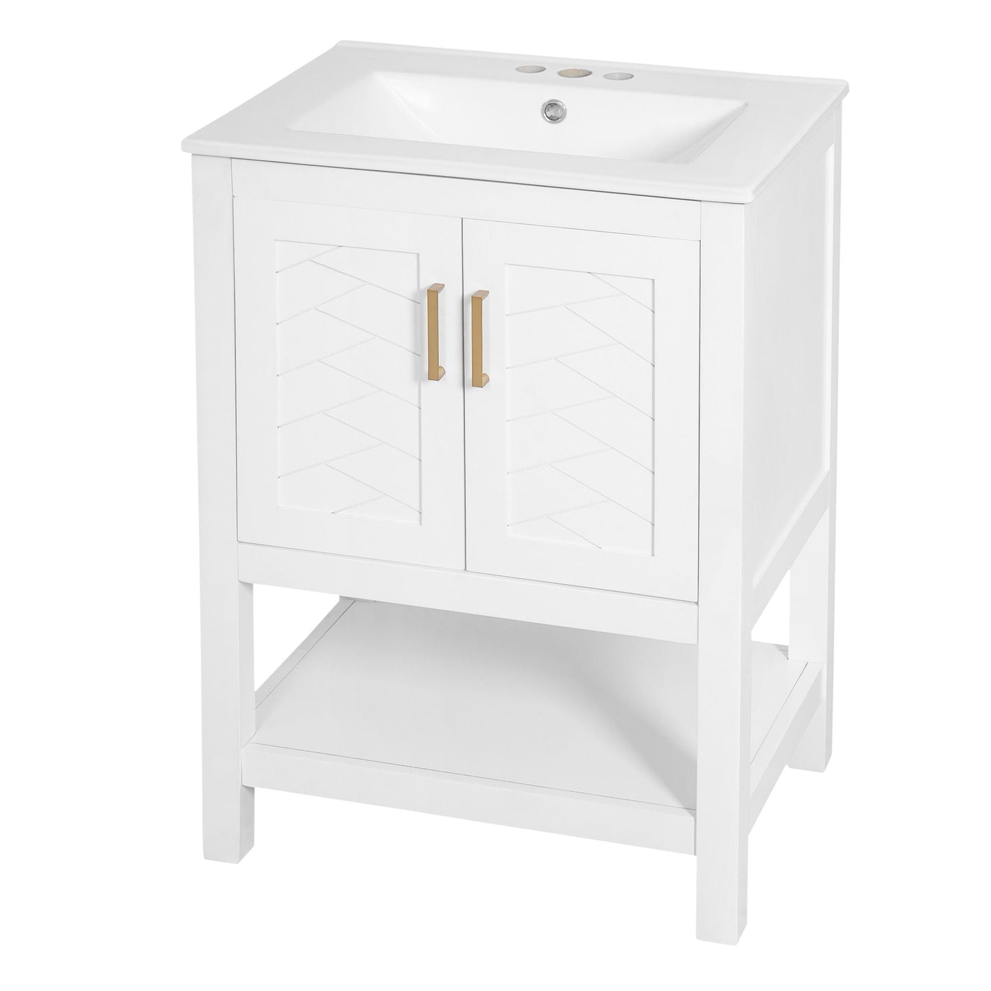 Modern Bathroom Vanity With Elegant Twill Design