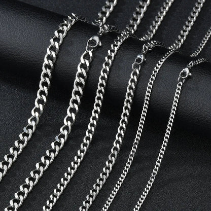 3mm Men's Cuban Chain Necklace | Stainless Steel Link Chain Jewelry