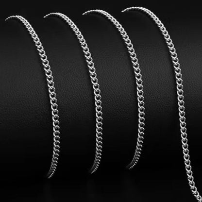 3mm Men's Cuban Chain Necklace | Stainless Steel Link Chain Jewelry