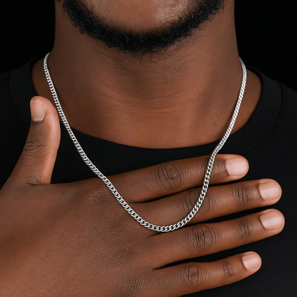 3mm Men's Cuban Chain Necklace | Stainless Steel Link Chain Jewelry