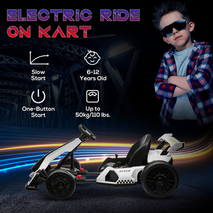 Adjustable Seat Electric Go Kart with Slow Start - 24V, 7.5 MPH