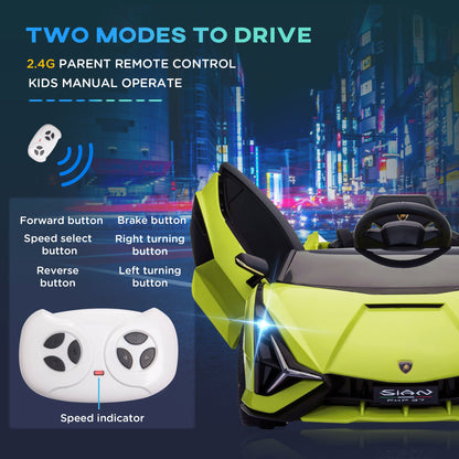 Lamborghini SIAN 12V Kids Electric Ride On Car Toy with Remote Control