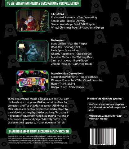 4 Seasons of Celebration on USB Includes 4 Christmas, 7 Halloween and more scenes