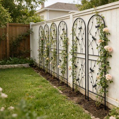 4 Pack Metal Garden Trellis for Climbing Plants