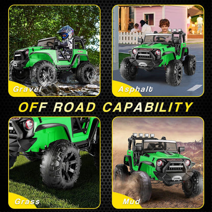 400W 2-Seater Electric Jeep for Kids with LED Lights - Exciting Ride-On Truck Car