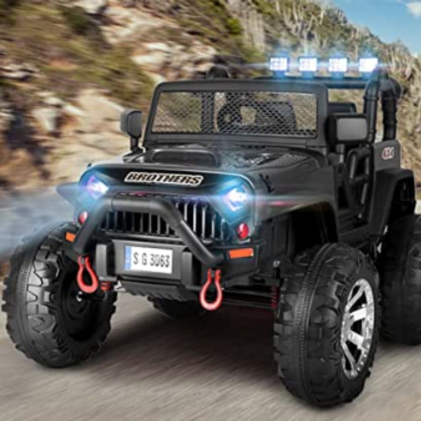 400W 2-Seater Electric Ride On Truck with RC, MP3, and LED - 3 Speed Options