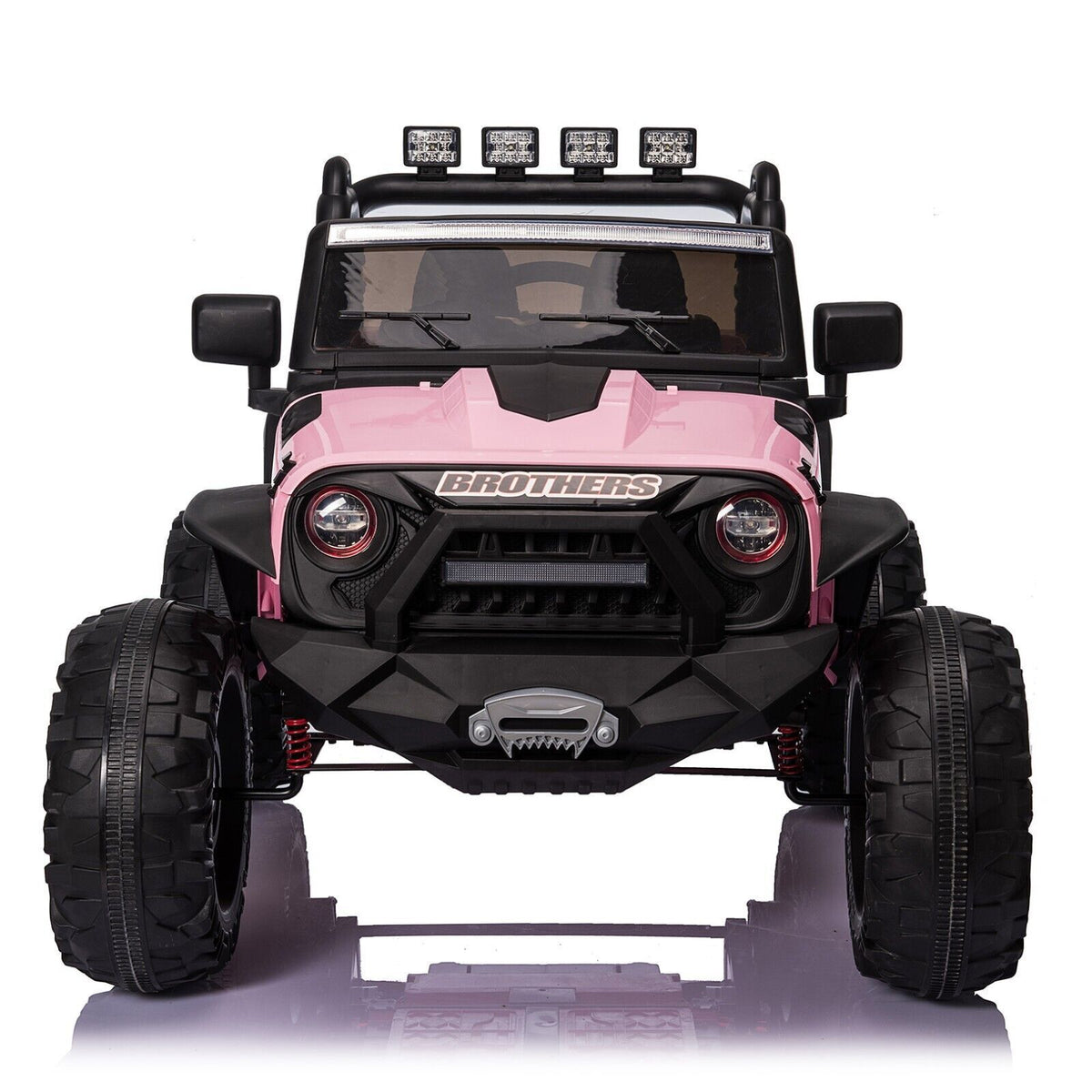 400W Electric Ride-On Jeep for Kids with Remote Control, LED Lights, and MP3 Player - Pink