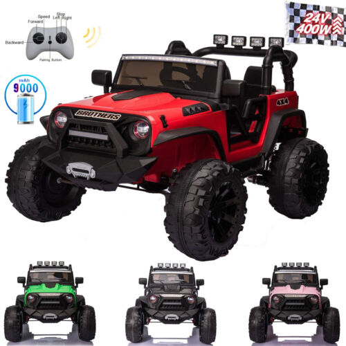 400W Electric Ride On Truck for Kids with AUX Port, LED Lights, and Remote Control