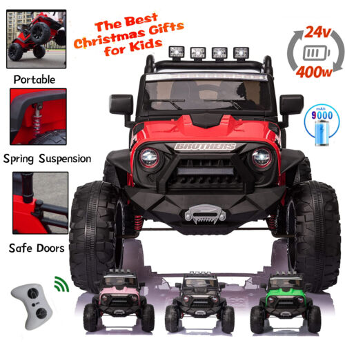 400W Electric Ride On Truck for Kids with Spring Suspension and LED Lights