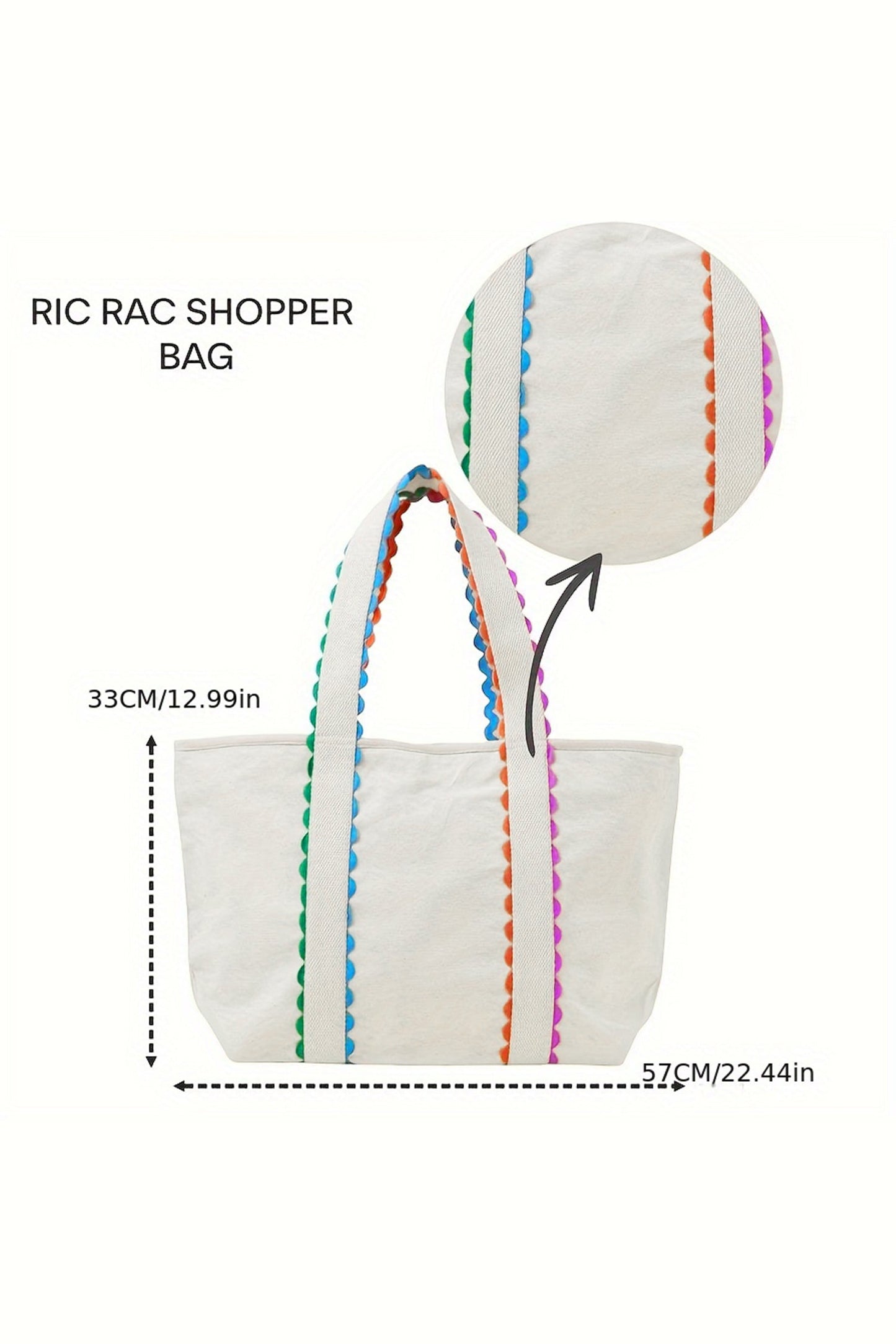 Elianna Detail Canvas tote Bag