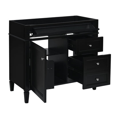 Bathroom Vanity With 2 Drawers And Tip-Out Drawer, Storage Cabinet