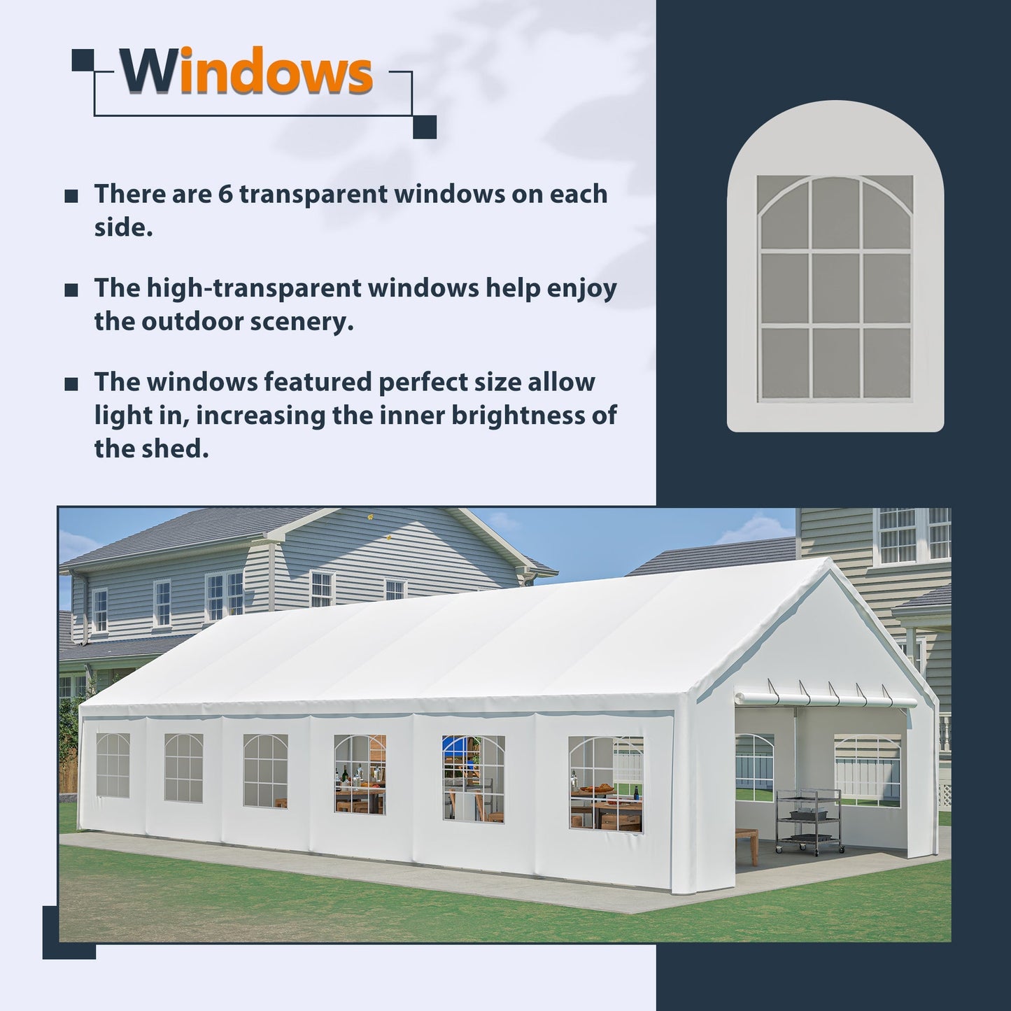 20x40FT Party Tent Heavy Duty, Large Wedding Event Shelters