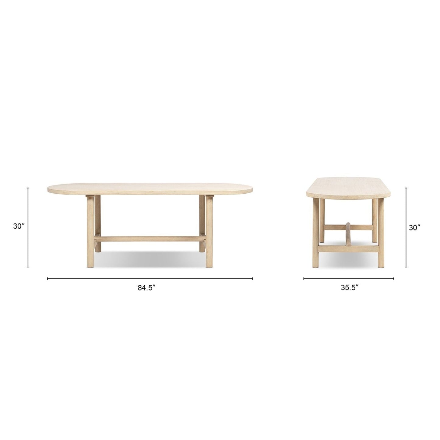 Milo - 8 Seat Oval Dining Table - Natural
