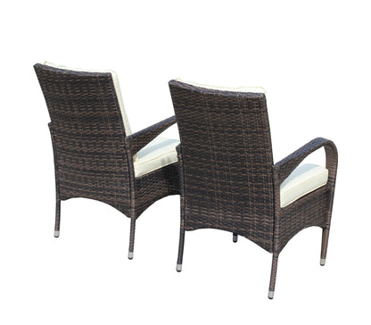 2-Piece Liberatore Dining Chairs with Beige Cushions