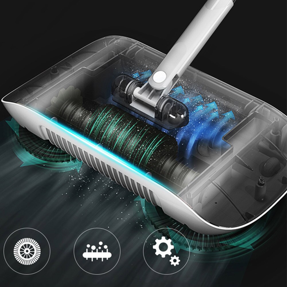 Hand Push Sweeper with Dustpan - All-in-One Household Floor Mop for Easy Cleaning