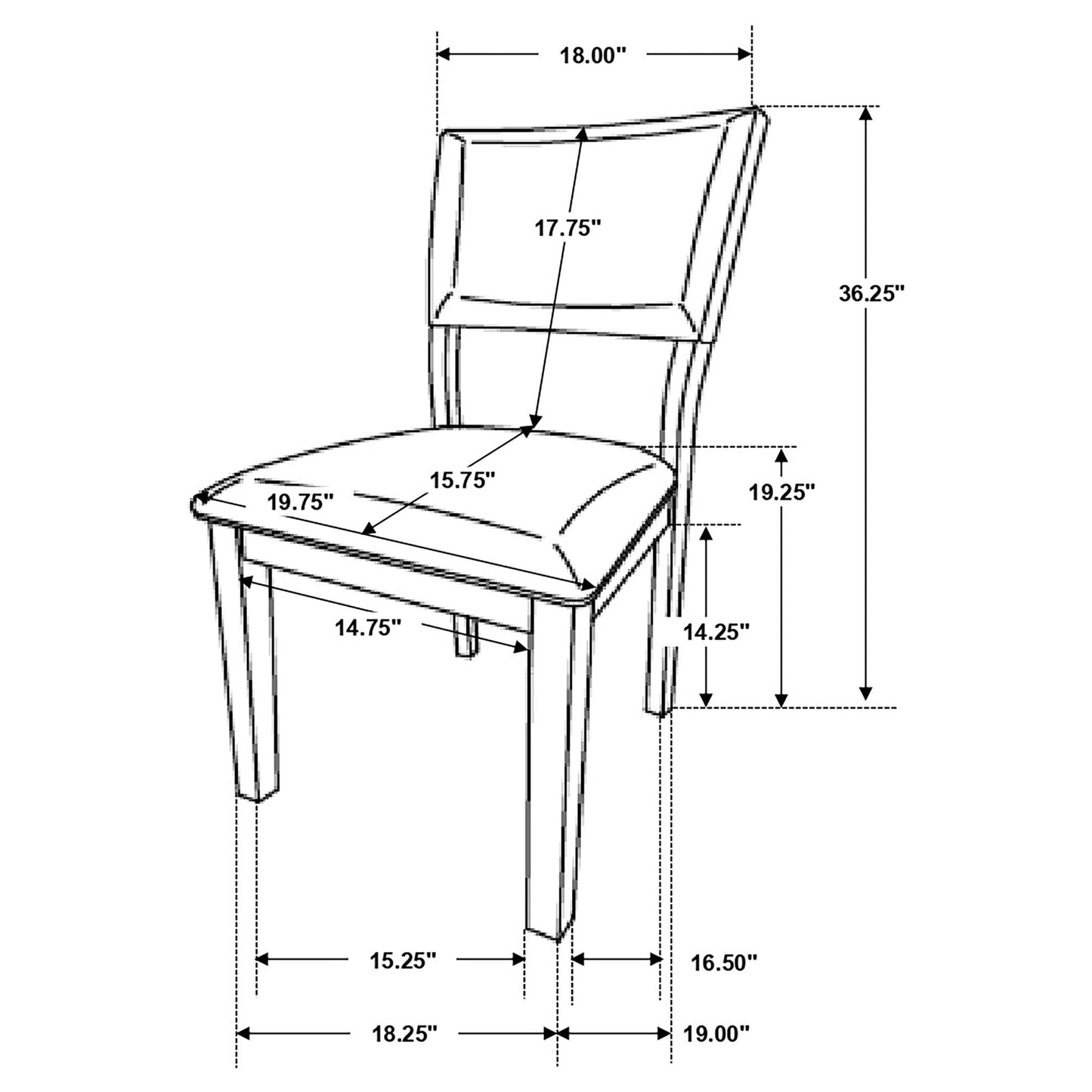 Topeka - Upholstered Dining Side Chair (Set of 2) - Brown