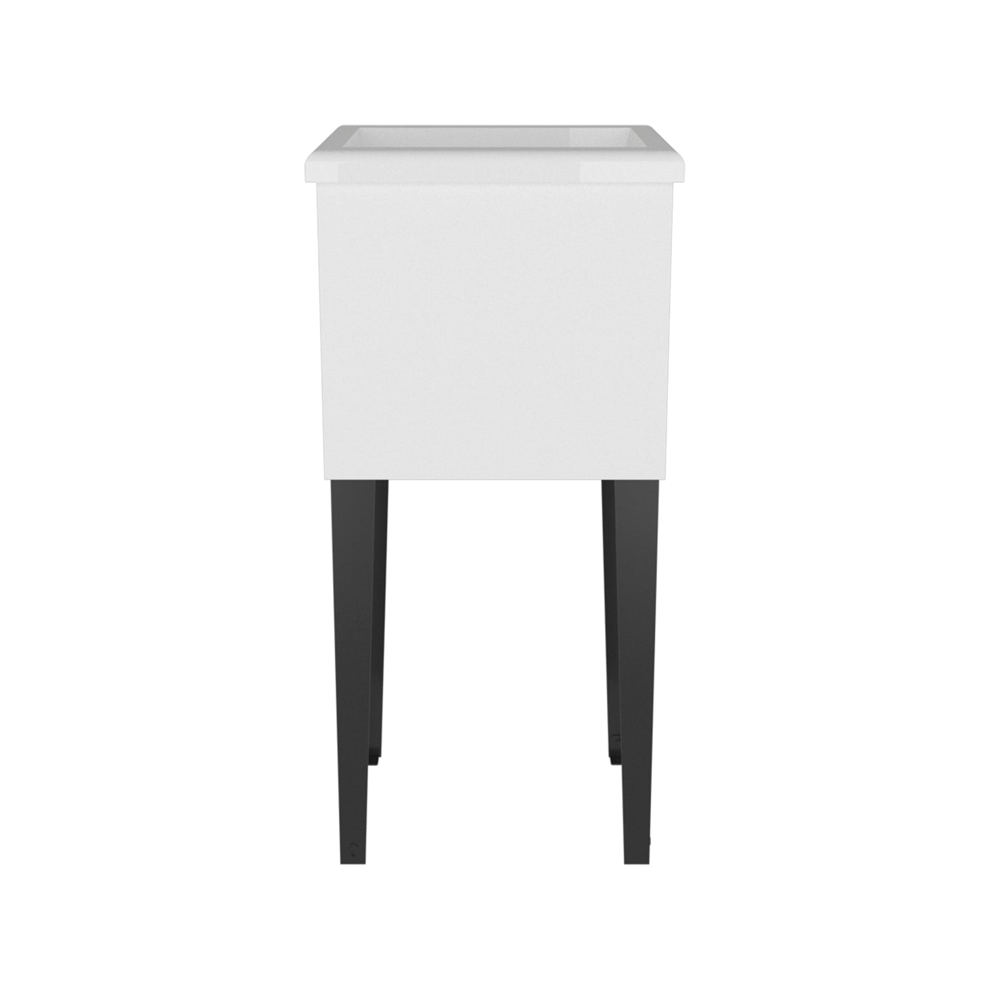 Katy Compact Utility Sink with Metal Legs for Laundry Room