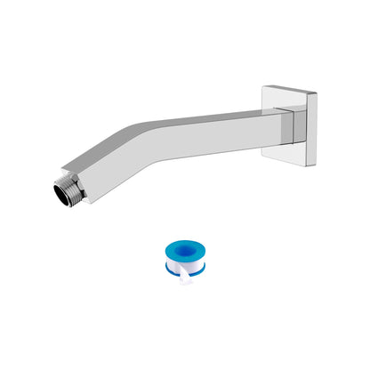 Elegant 6" Shower Arm With Flange, Stainless Steel Construction For Rain Shower Heads