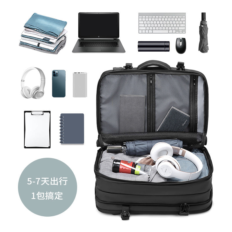 Large-Capacity Travel Duffel Expandable Multifunctional Laptop Backpack For Casual Use