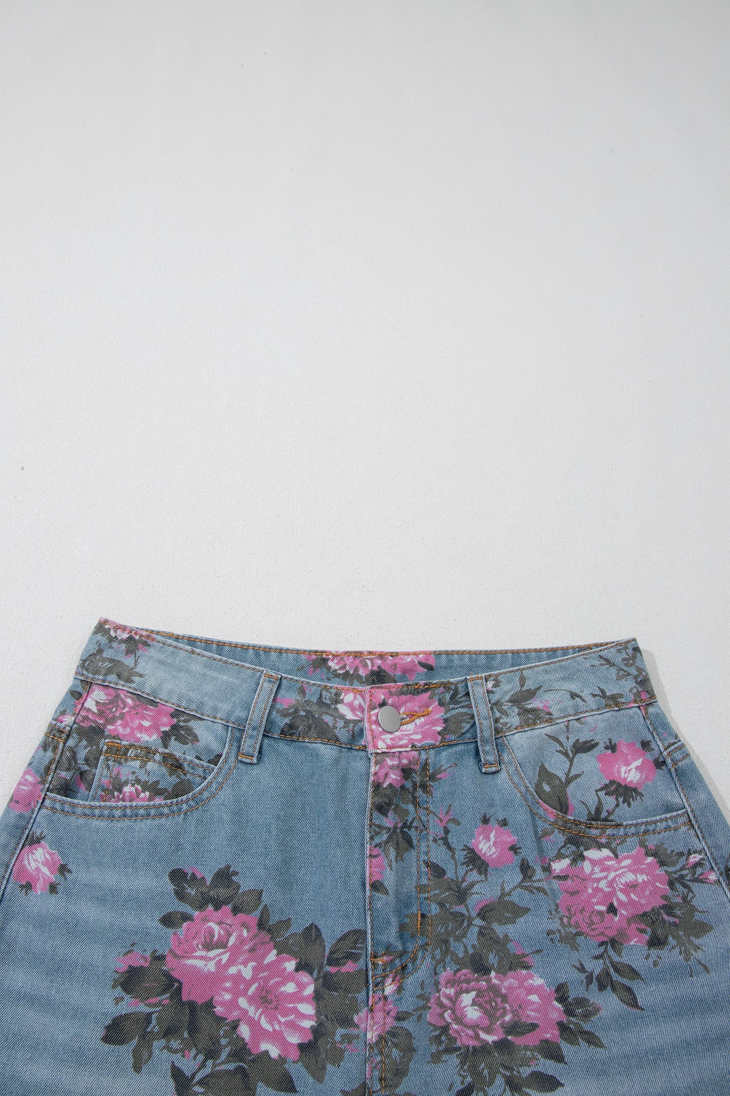 Esme Floral Print Bootcut Jeans