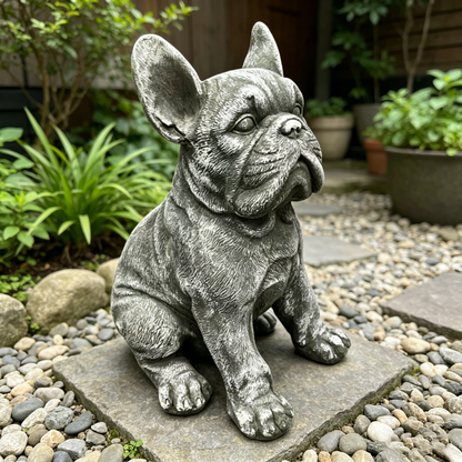 16" Outdoor Weatherproof French Bulldog Statue
