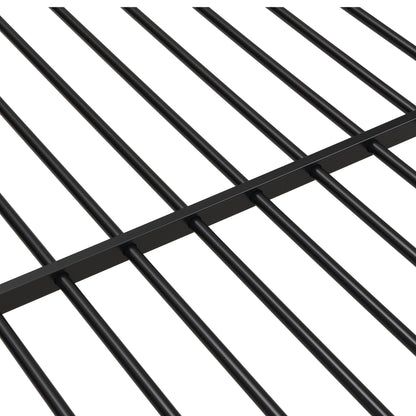Modern Metal Bunk Bed, Full Over Full, No Box Spring Needed - Black